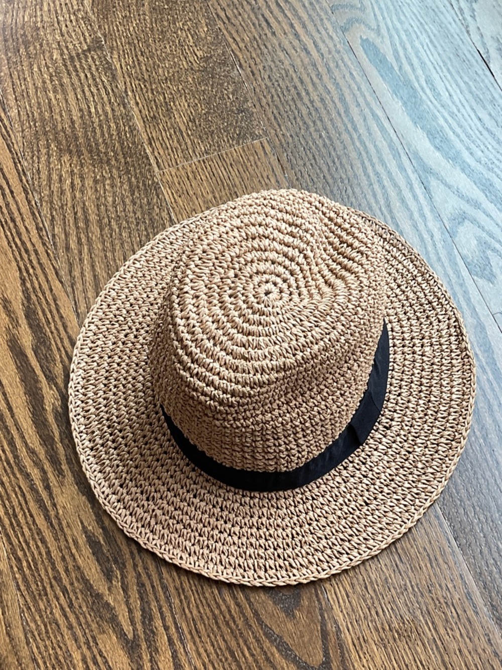 Zara Light Brown Hat With Black Band